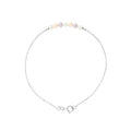 PERLINEA Bracelet Perles de Culture d'Eau Douce Diamètre 3-4 mm Multicolores - Or Blanc
