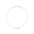 PERLINEA Bracelet Perles de Culture d'Eau Douce Diamètre 3-4 mm Multicolores - Or Blanc