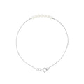 PERLINEA Bracelet Perles de Culture d'Eau Douce Diamètre 3-4 mm Blanches - Or Blanc