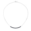 PERLINEA Collier Perles de culture Diamètre 3-4 mm Black Tahiti Bijou - Or Blanc