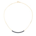 PERLINEA Collier Perles de culture Diamètre 3-4 mm Black Tahiti - Or Jaune