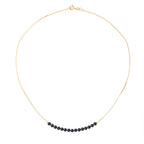 PERLINEA Collier Perles de culture Diamètre 3-4 mm Black Tahiti - Or Jaune