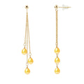 PERLINEA Boucles d'Oreilles Perles de Culture Poire Diamètre 5-6 mm Gold - Or Jaune