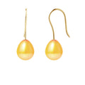 PERLINEA Boucles d'Oreilles Perles de Culture Poire Diamètre 7-8 mm Gold - Or Jaune