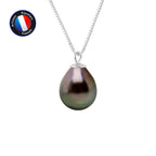 PERLINEA Collier Perle de Tahiti Bouton 8-9 mm - Argent 925 Millièmes